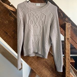 Gray knit sweater